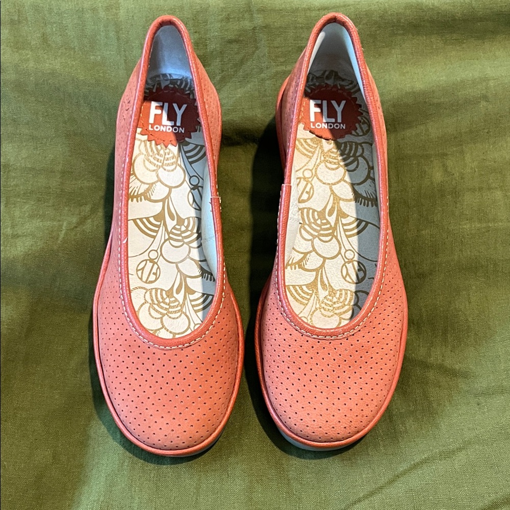 Fly London Women's Coral Perforated Suede platforms